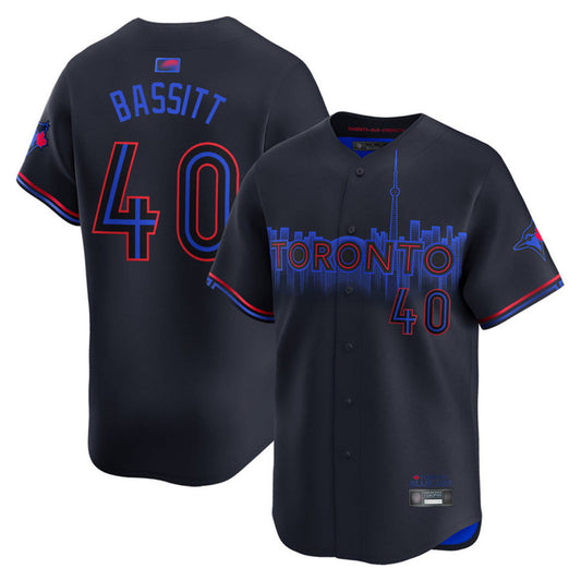 T.Blue Jays #40 Chris Bassitt Player City Connect Limited Baseball Jerseys