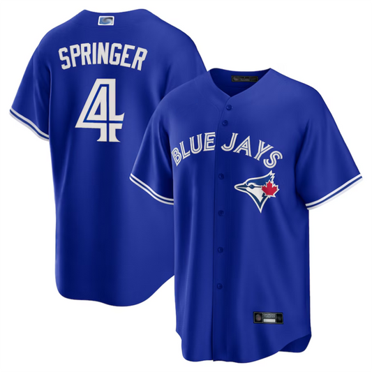 T.Blue Jays #4 George Springer Player Royal Replica Baseball Jerseys