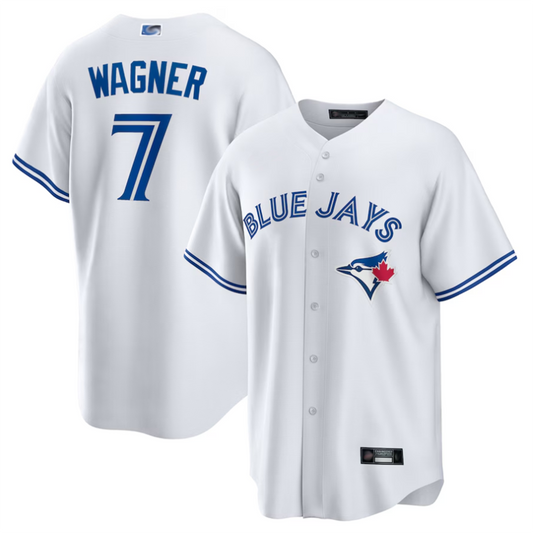 T.Blue Jays #7 Will Wagner Player White Home Replica Baseball Jerseys