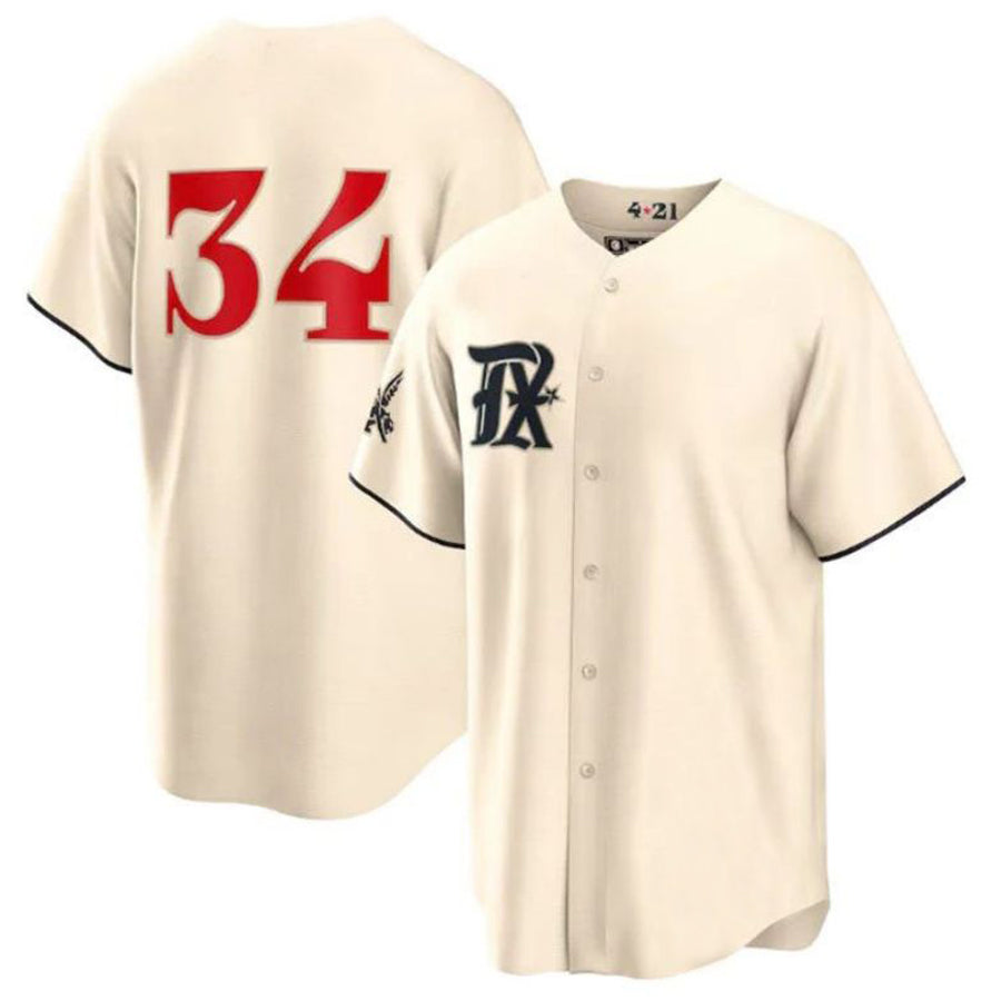T.Rangers #34 Nolan Ryan Playre Cream City Connect Replica Baseball Jerseys