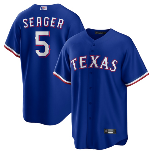 T.Rangers #5 Corey Seager Player Royal Replica Baseball Jerseys