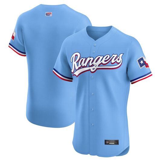 T.Rangers Blank Player Light Blue Vapor Premier Elite Baseball Jerseys