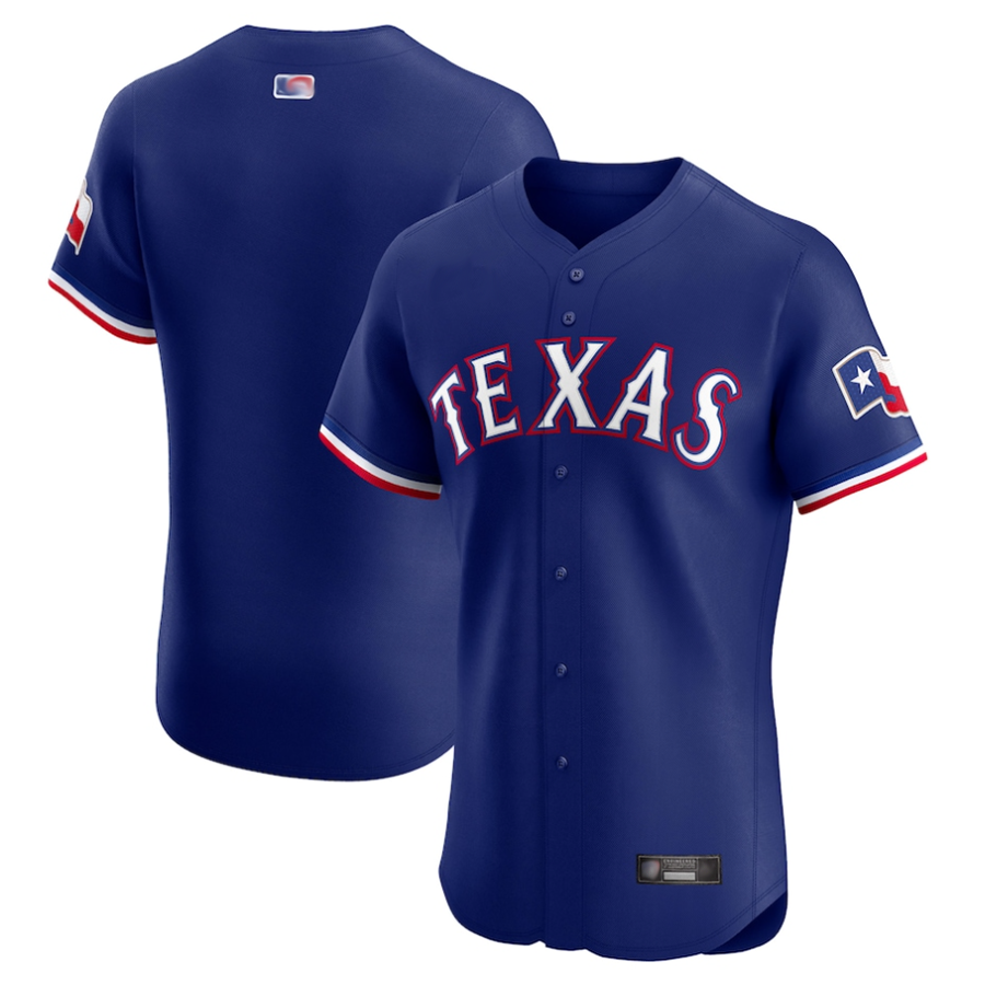 T.Rangers Blank Player Royal Vapor Premier Elite Baseball Jerseys