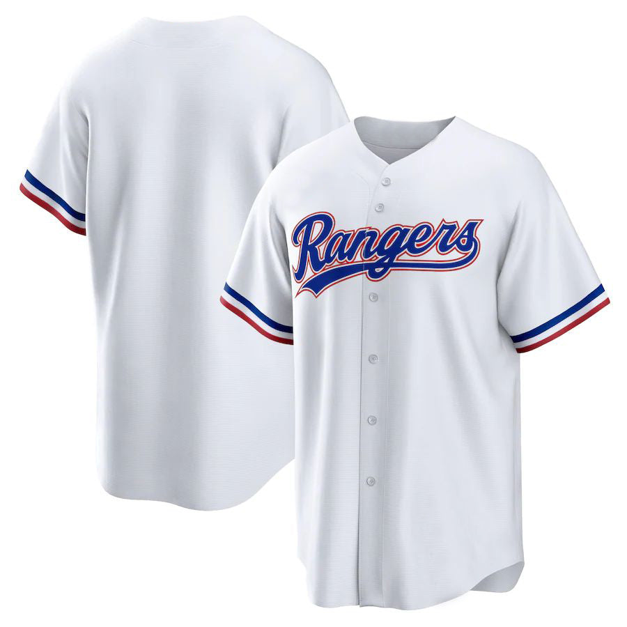 T.Rangers Blank Player White Home Replica Baseball Jerseys