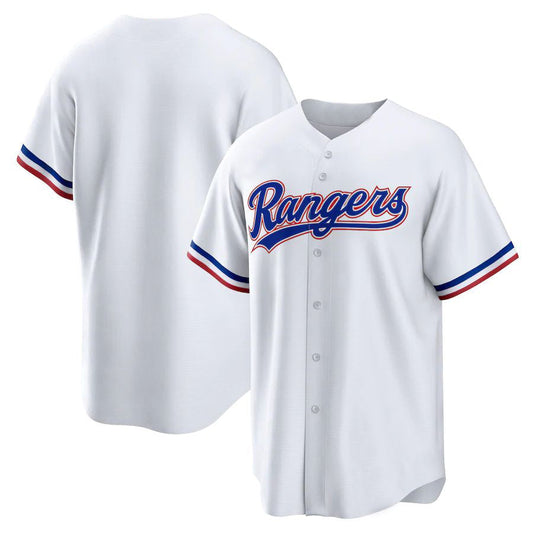 T.Rangers Blank Player White Home Replica Baseball Jerseys