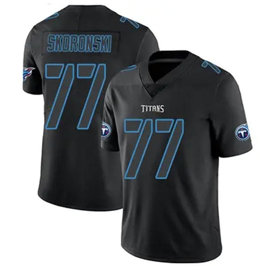 T.Titans #77 Peter Skoronski Player Black Fashion Elite Limited Football Jerseys