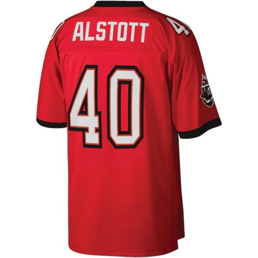 TB.Buccaneers #40 Mike Alstott Player Mitchell & Ness Red Legacy Replica Football Jerseys