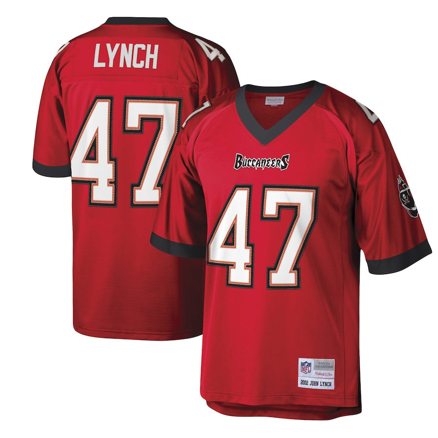 TB.Buccaneers #47 John Lynch Player Mitchell & Ness Red Legacy Replica Football Jerseys