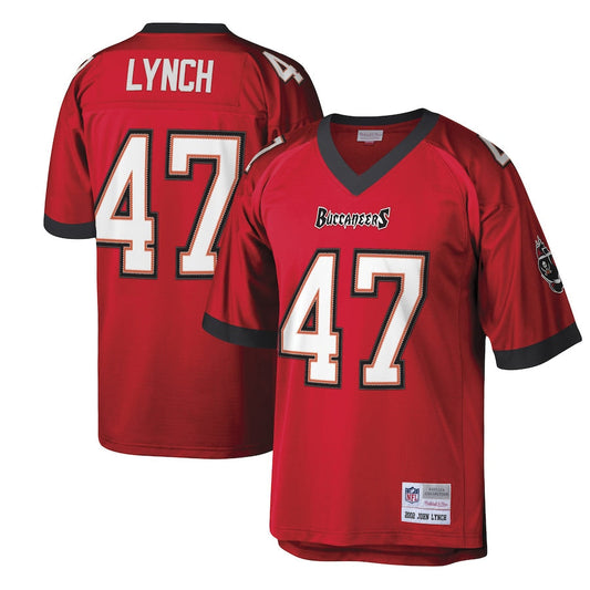 TB.Buccaneers #47 John Lynch Player Mitchell & Ness Red Legacy Replica Football Jerseys