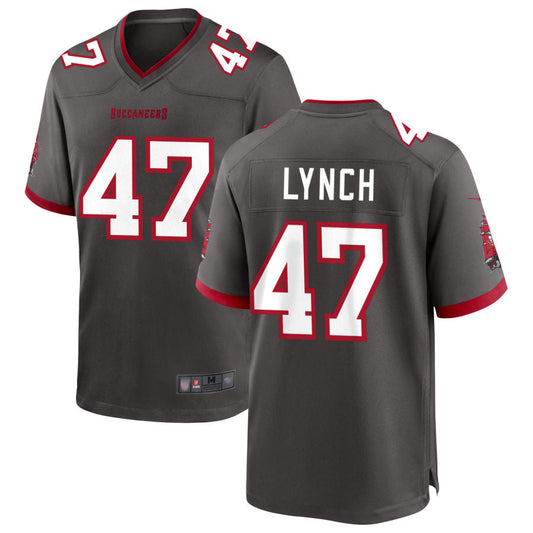 TB.Buccaneers #47 John Lynch Player Pewter Home Game Football Jerseys