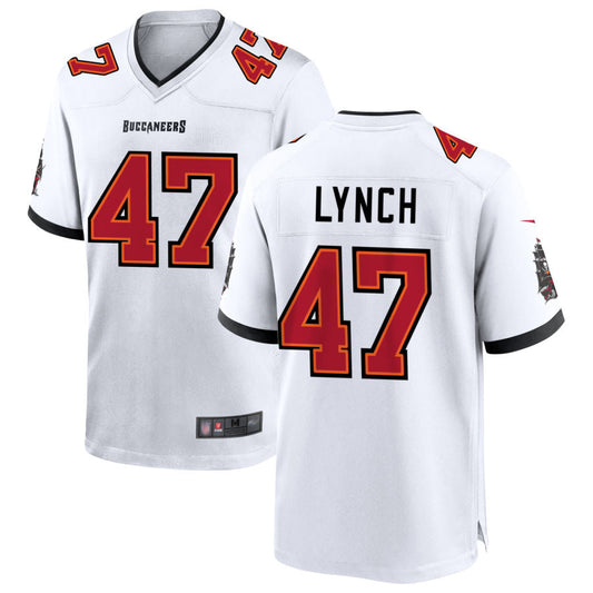 TB.Buccaneers #47 John Lynch Player White Home Replica Football Jerseys
