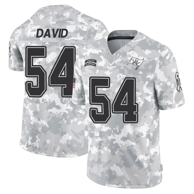 TB.Buccaneers #54 Lavonte David Player Arctic Camo Salute to Service Football Jerseys