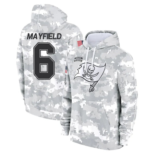 TB.Buccaneers #6 Baker Mayfield Player Salute to Service Hoodies & T-Shirts Football Jerseys