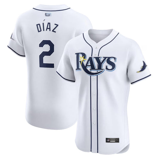 TB. Rays #2 Yandy Diaz Player White Home Limited Elite Baseball Jerseys