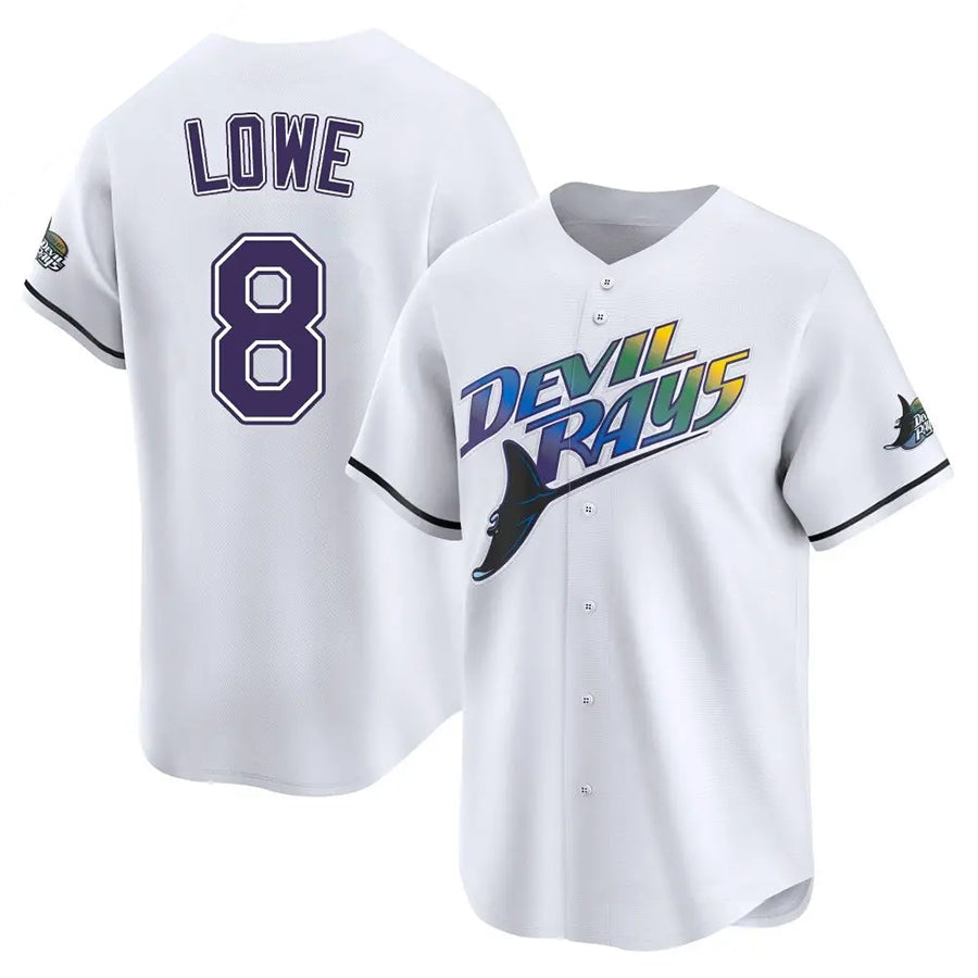 TB. Rays #8 Brandon Lowe Player White City Connect Limited Baseball Jerseys