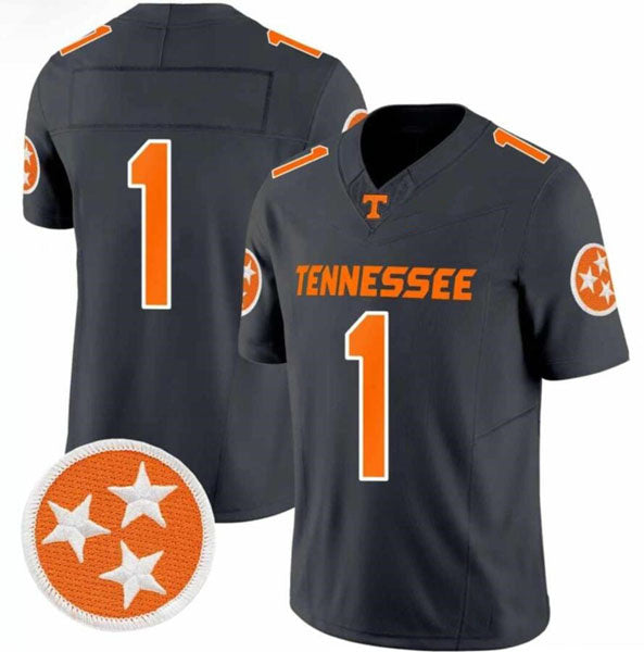 T.Volunteers #1 Charcoal Moore Playre Jersey F.U.S.E. Stitched American College Jerseys