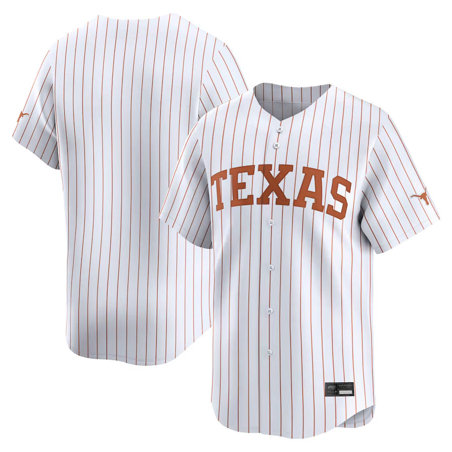 Texas Longhorns Blank Player White Pinstripe College Jerseys - Limited Baseball Jerseys