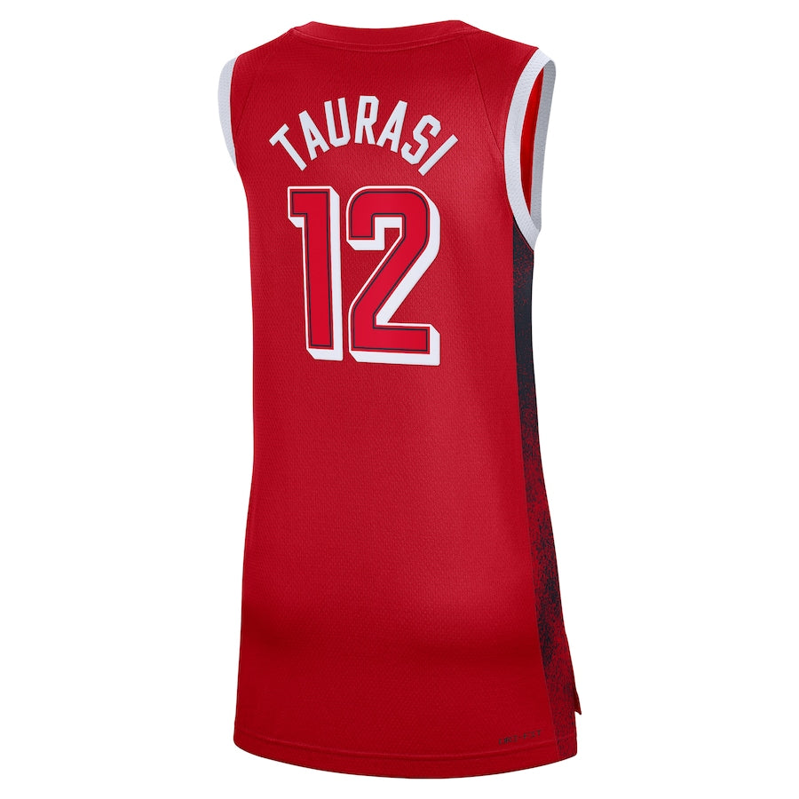 USA Basketball #12 Diana Taurasi Unisex Swingman Player Jersey - Red Stitched American Basketball Jersey