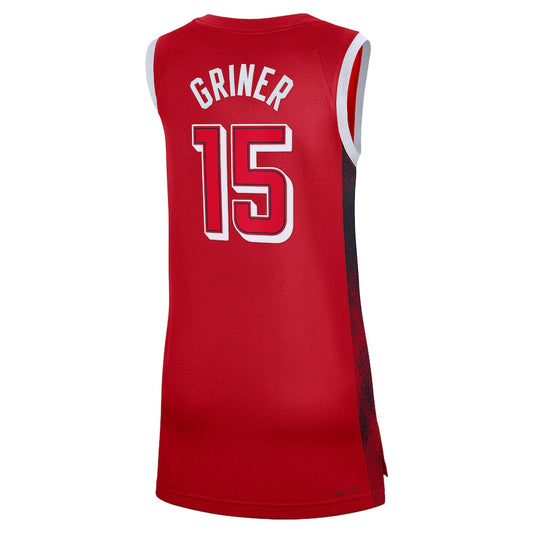 USA Basketball #15 Brittney Griner Swingman Player Jersey - Red Stitched American Basketball Jersey