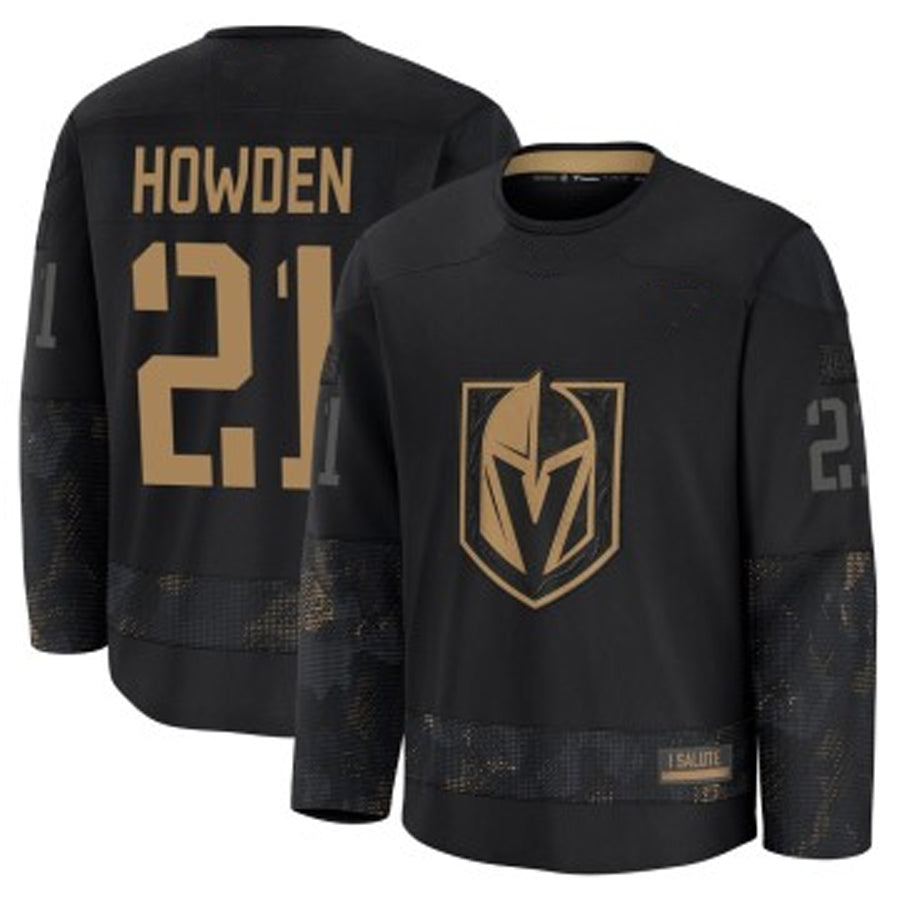 V.Golden Knights #21 Brett Howden Player Premium Black Military Appreciation Hockey Jerseys