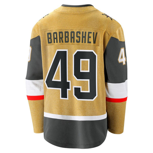 V.Golden Knights #49 Ivan Barbashev Player Fanatics Home Breakaway Gold Hockey Jerseys