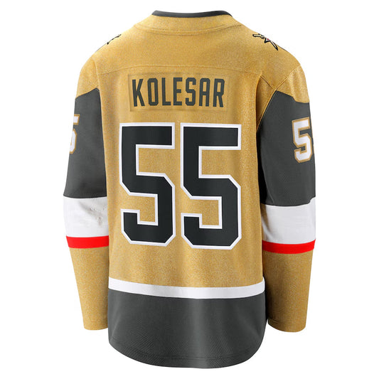 V.Golden Knights #55 Keegan Kolesar Player Fanatics Home Breakaway Gold Hockey Jerseys
