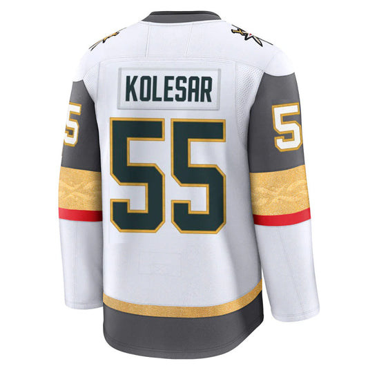 V.Golden Knights #55 Keegan Kolesar Player Fanatics Premium Stitched White Hockey Jerseys