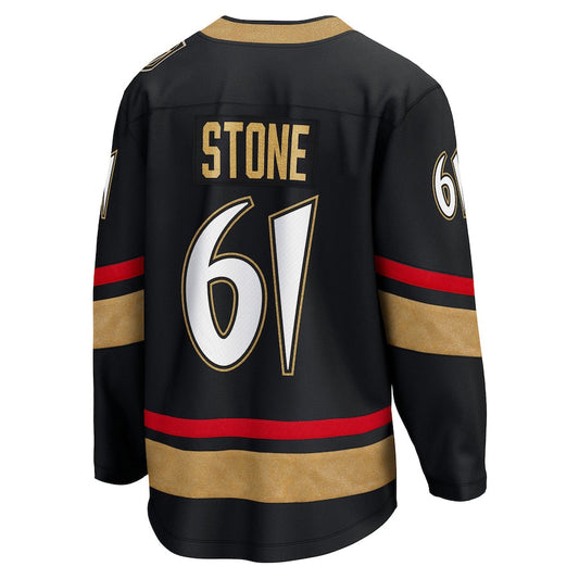 V.Golden Knights #61 Mark Stone Player Black Reverse Retro Hockey Jerseys