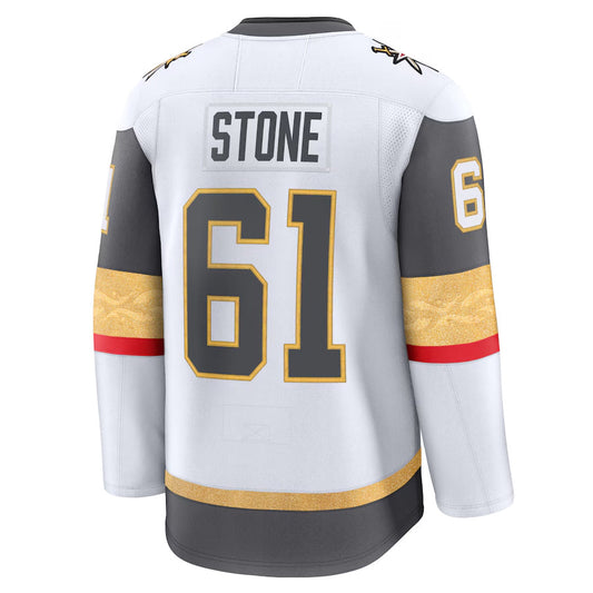 V.Golden Knights #61 Mark Stone Player Fanatics Premium Whtie Hockey Jerseys