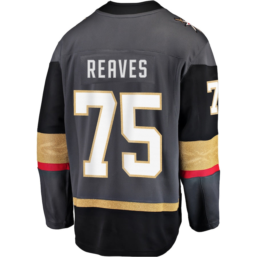 V.Golden Knights #75 Ryan Reaves Player Fanatics Home Breakaway Gray Hockey Jerseys