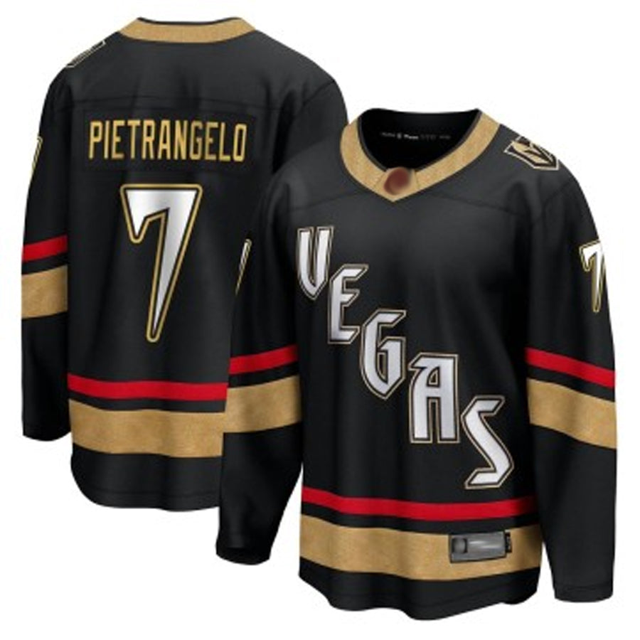 V.Golden Knights #7 Alex Pietrangelo Player Black Reverse Retro Hockey Jerseys