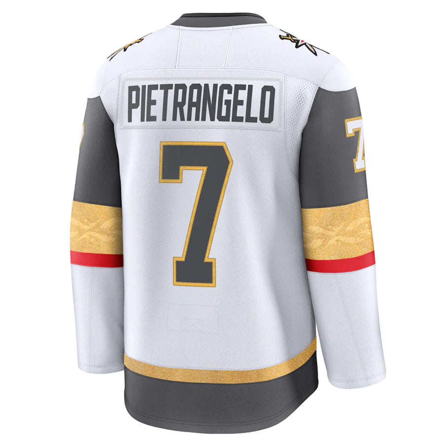 V.Golden Knights #7 Alex Pietrangelo Player Fanatics Premium Breakaway White Hockey Jerseys