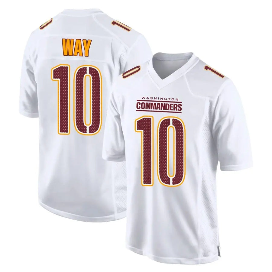 W.Commanders #10 Tress Way Player White Tundra Fashion Game Football Jerseys