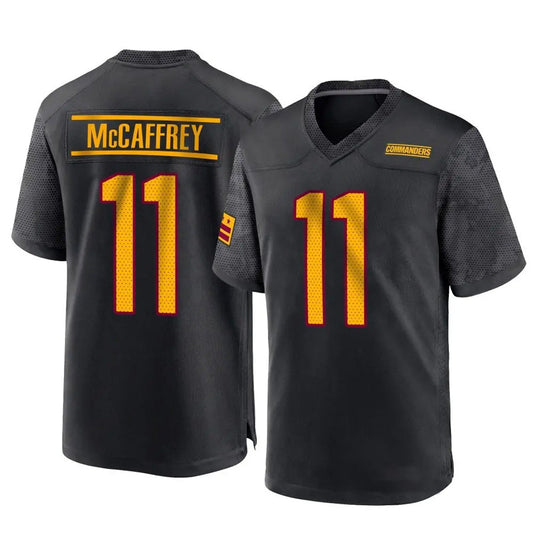 W.Commanders #11 Luke McCaffrey Player Black Home Game Football Jerseys