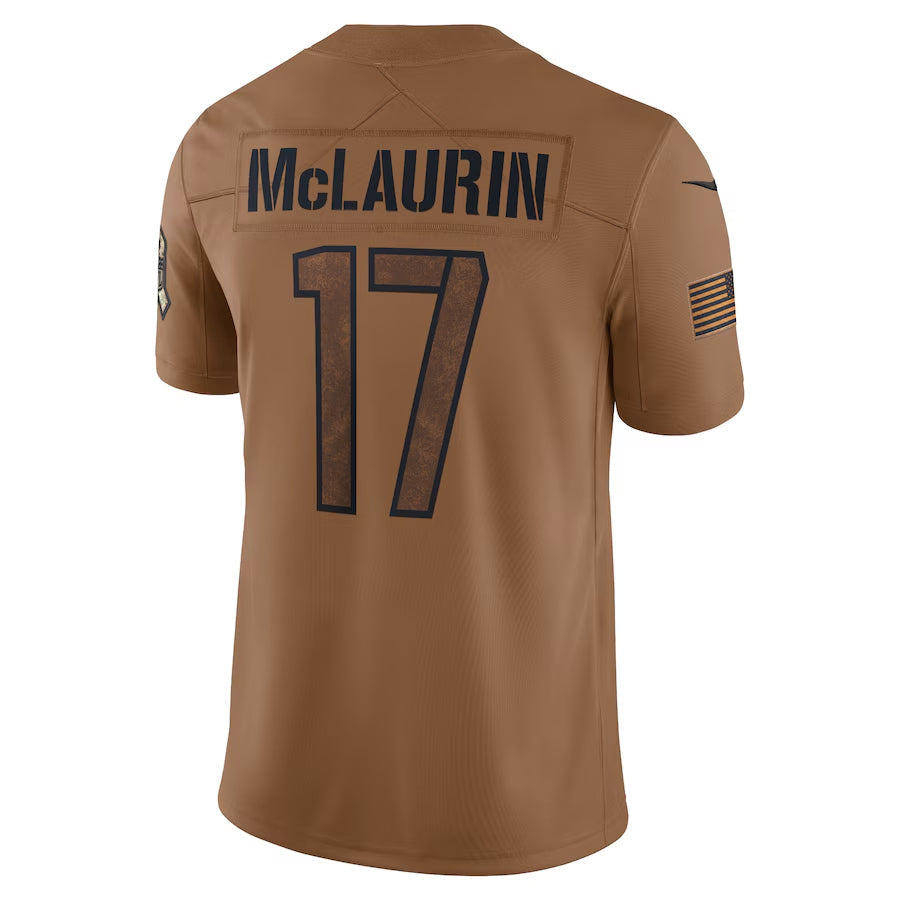 W.Commanders #17 Terry McLaurin Player Brown Salute To Service Limited Football Jerseys