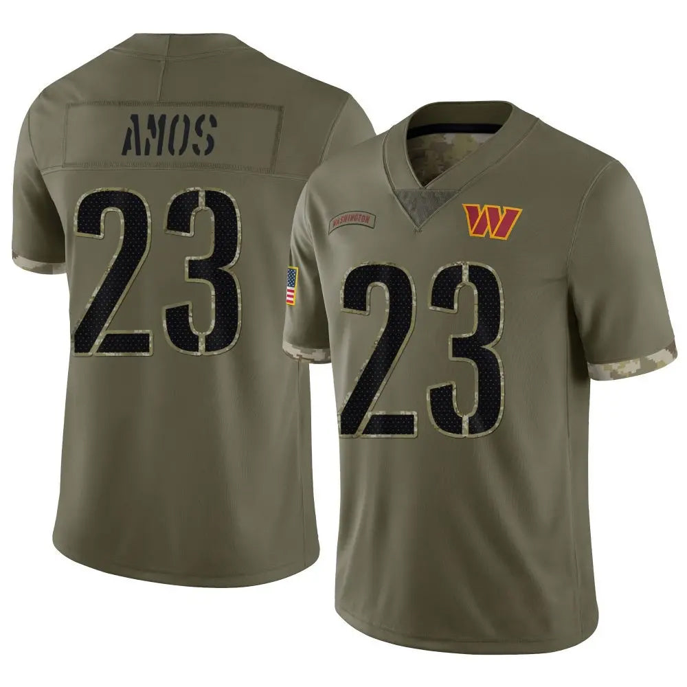 W.Commanders #23 Trey Amos Player Olive Salute To Service Limited Football Jerseys