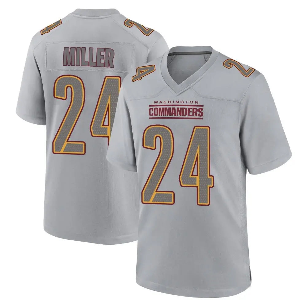 W.Commanders #24 Von Miller Player Carbon Gray Fashion Game Football Jerseys