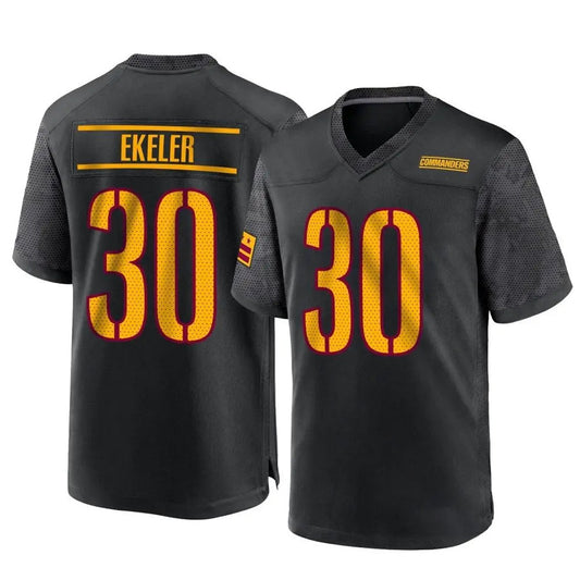 W.Commanders #30 Austin Ekeler Player Black Home Game Football Jerseys