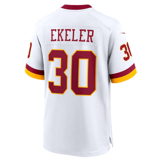 W.Commanders #30 Austin Ekeler Player White Game Football Jerseys
