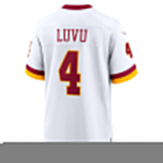 W.Commanders #4 Frankie Luvu Player White Game Football Jerseys