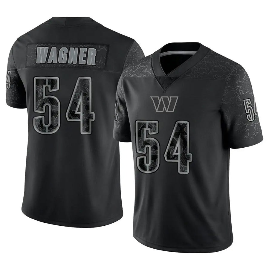 W.Commanders #54 Bobby Wagner Player Black RFLCTV Limited Football Jerseys