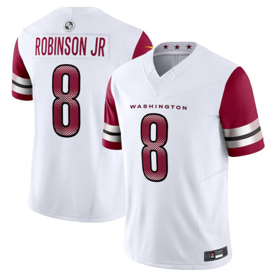 W.Commanders #8 Brian Robinson Jr. Player White Vapor F.U.S.E. Limited Football Jerseys