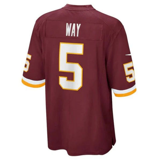 W.Commanders #5 Tress Way Player Burgundy Game Stitched Football Jerseys