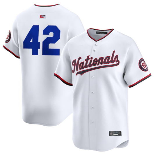 W.Nationals #42 Player White Home Jackie Robinson Day Limited Baseball Jerseys