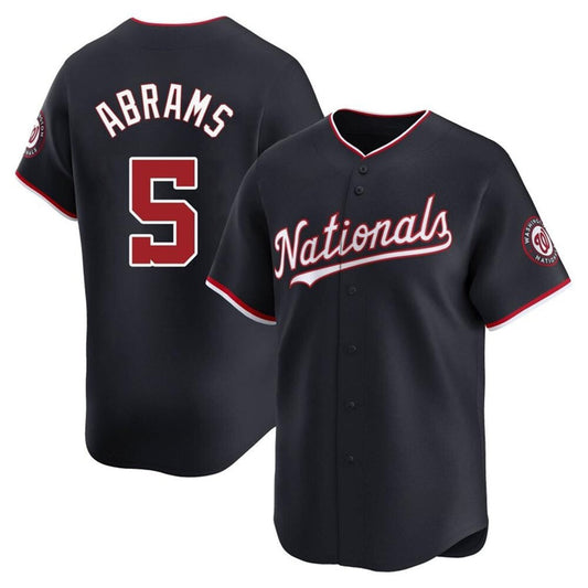 W.Nationals #5 CJ Abrams Player Navy Blue Replica Baseball Jerseys