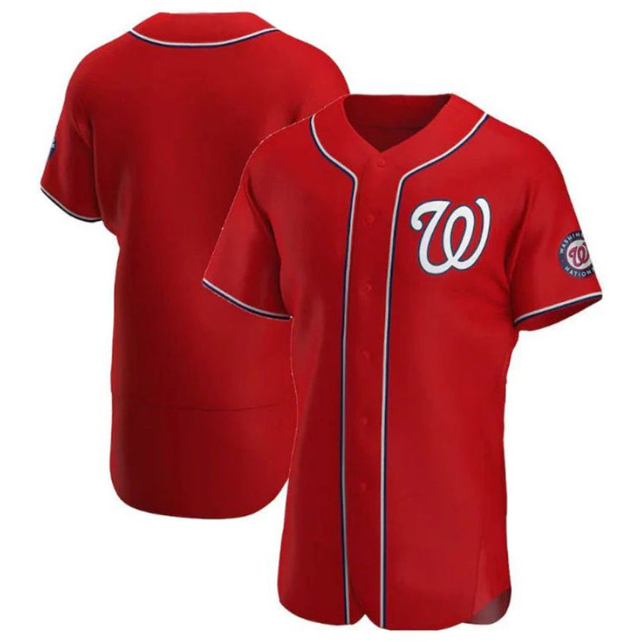 W.Nationals Blank Player Red Replica Limited Elite Baseball Jerseys