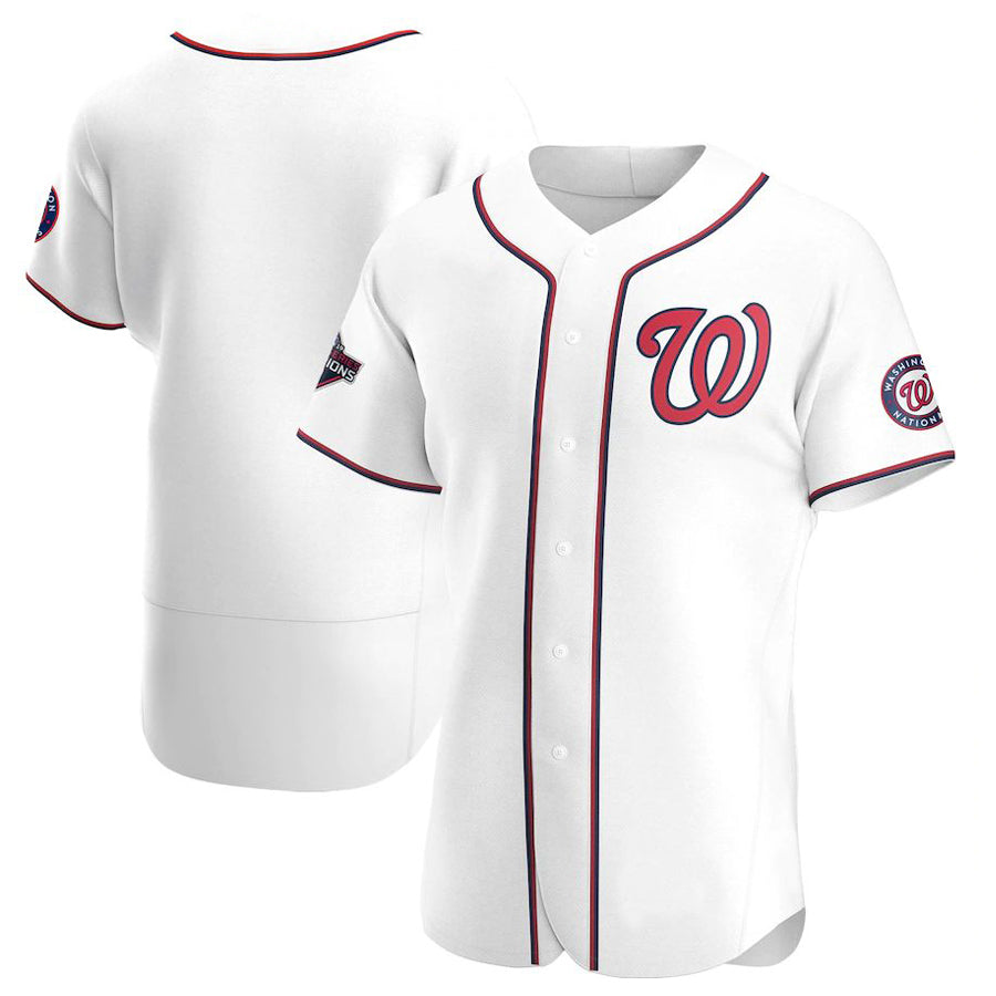 W.Nationals Blank Player White Home Limited Baseball Jerseys