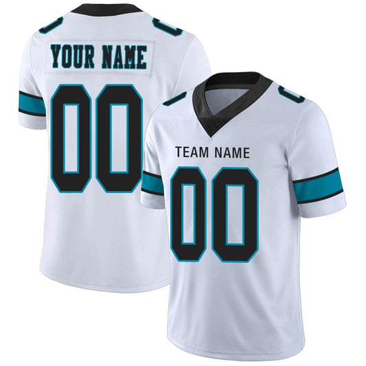 Custom C.Panthers White Personalized Design Football Jerseys
