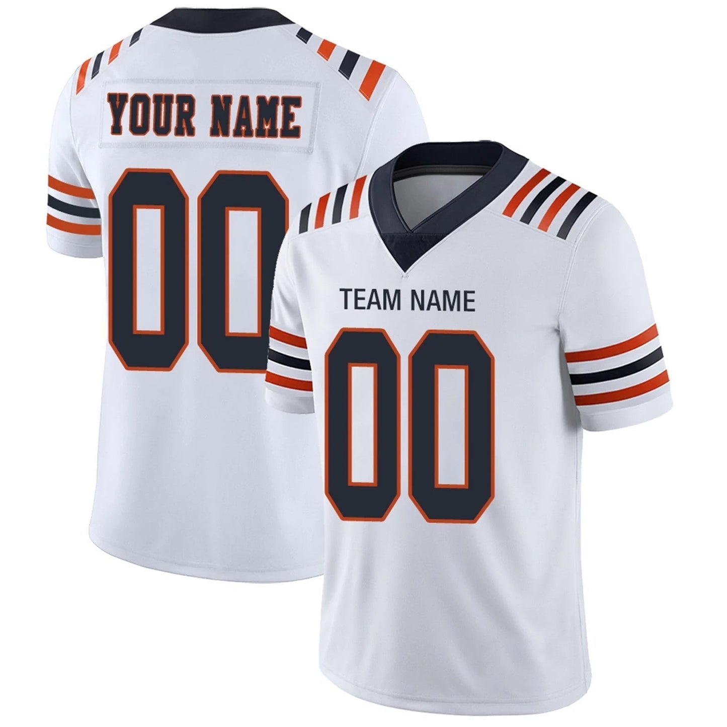 Custom C.Bears White Personalized Design Football Jerseys