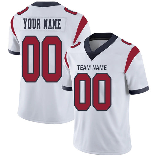 Custom H.Texans White Personalized Design Football Jerseys